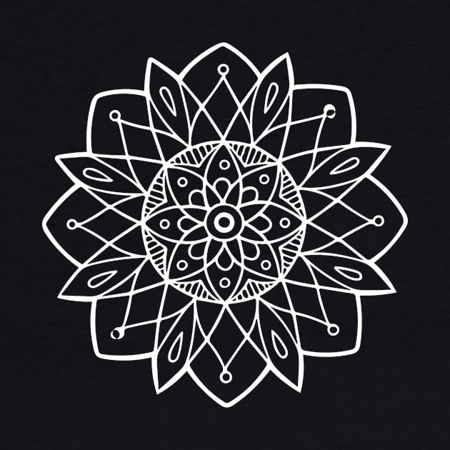 Mandala in White by LoraMaze